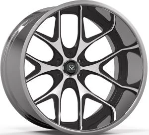 22 x 12, 14 sjaja crne kovani kotači / teške duboko usne 4 x 4 kovani kotači